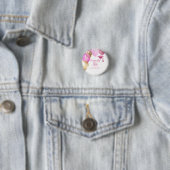Benutzerdefinierte rosa Mädchen-Abschlussfeier  Button (Beispiel)