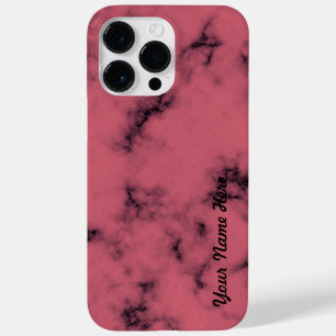 Benutzerdefinierte rosa Marmorierung Ihr Name bear Case-Mate iPhone 14 Pro Max Hülle