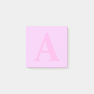 Benutzerdefinierte rosa Monogram Post-it®-Notizen Post-it Klebezettel