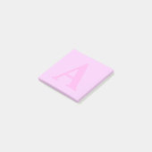 Benutzerdefinierte rosa Monogram Post-it®-Notizen Post-it Klebezettel (angewinkelt)