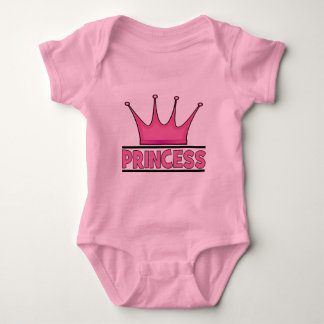 Benutzerdefinierte rosa Prinzessin Baby Strampler