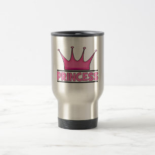 Benutzerdefinierte rosa Prinzessin Reisebecher