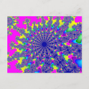 Benutzerdefinierte rosa Regenbogen-Burst Postkarte
