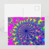 Benutzerdefinierte rosa Regenbogen-Burst Postkarte (Vorne/Hinten)