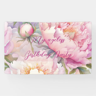 Benutzerdefinierte Rosa Schamrote Florale Party De Banner