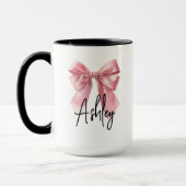 Benutzerdefinierte rosa Schleife Kaffeetasse Gebur (Links)