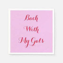 benutzerdefinierte rosa Servietten für Bachelorett