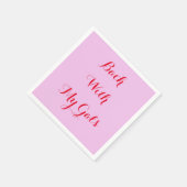 benutzerdefinierte rosa Servietten für Bachelorett (Ecke)