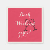 benutzerdefinierte rosa Servietten für Bachelorett (Vorderseite)
