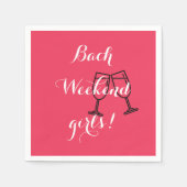 benutzerdefinierte rosa Servietten für Bachelorett (Vorderseite)