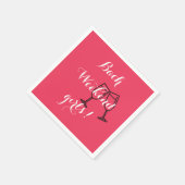 benutzerdefinierte rosa Servietten für Bachelorett (Ecke)