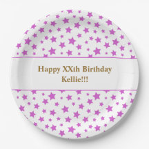 Benutzerdefinierte rosa Sterne mit Geburtstagspart