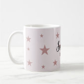 Benutzerdefinierte Rosa-Sterne-Tasse - Personalisi Kaffeetasse (Links)