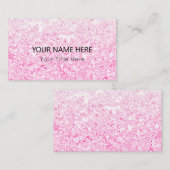 Benutzerdefinierte rosa Textur-Visitenkarte Visitenkarte (Vorne/Hinten)