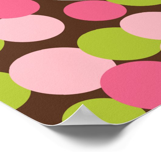 Benutzerdefinierte rosa und Limone Printmedien für Poster (Ecke)