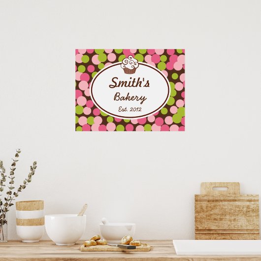 Benutzerdefinierte rosa und Limone Printmedien für Poster (Küche)