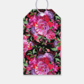 Benutzerdefinierte rosa und schwarze Wasserfarbe F Geschenkanhänger (Vorderseite)