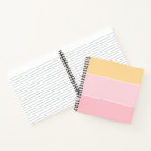 Benutzerdefinierte rosa Vanilla Gelb Streifen Vorl Notizblock (Innenseite)
