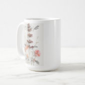 Benutzerdefinierte rosafarbene Blume "Ein Geschenk Kaffeetasse (Vorderseite Links)