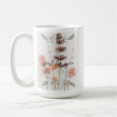 Benutzerdefinierte rosafarbene Blume "Ein Geschenk Kaffeetasse (Links)