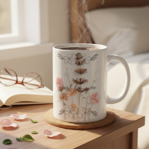 Benutzerdefinierte rosafarbene Blume "Ein Geschenk Kaffeetasse