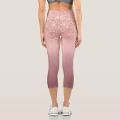 Benutzerdefinierte Rose Gold Blush Glitzer Capri L (Rückseite)