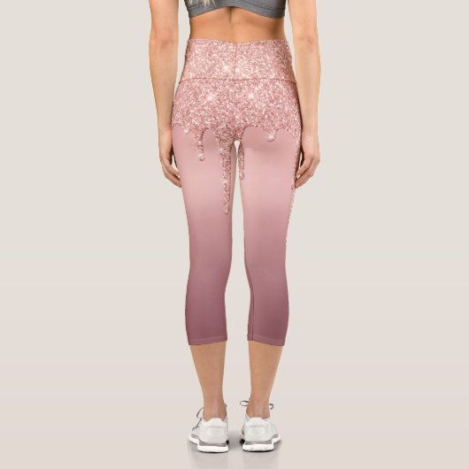 Benutzerdefinierte Rose Gold Blush Glitzer Capri L (Rückseite)