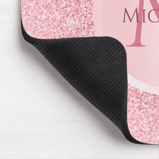 Benutzerdefinierte Rose Gold Glitzer Template Stil Mousepad (Ecke)