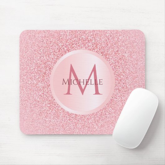 Benutzerdefinierte Rose Gold Glitzer Template Stil Mousepad (Mit Mouse)