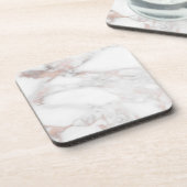 Benutzerdefinierte Rose Gold Marble Template Trend Getränkeuntersetzer (Linke Seite)