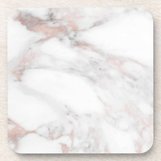 Benutzerdefinierte Rose Gold Marble Template Trend Getränkeuntersetzer (Vorderseite)