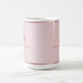 Benutzerdefinierte Rose Gold Template Monogram Ele Kaffeetasse (Mittel)