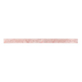 Benutzerdefinierte Rose Gold Text + Rosa Marmorqua Satinband (Vorderseite)
