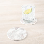 Benutzerdefinierte Rose Goldmarmor Elegante Vorlag Getränkeuntersetzer (Seite)