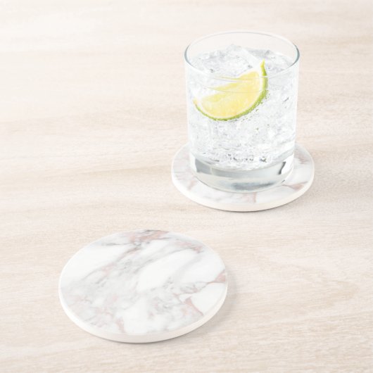 Benutzerdefinierte Rose Goldmarmor Elegante Vorlag Getränkeuntersetzer (Seite)