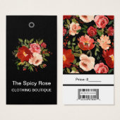 Benutzerdefinierte Rose mit Bar Code-Preismarken (Vorne & Hinten)