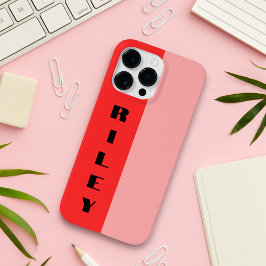 Benutzerdefinierte Rose mit zwei Farbblöcken Blush Case-Mate iPhone 14 Pro Max Hülle