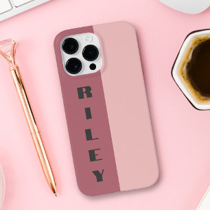 Benutzerdefinierte Rose mit zwei Farbblöcken Gold  iPhone 14 Pro Max Hülle