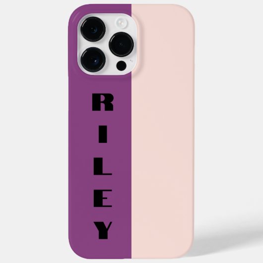 Benutzerdefinierte Rose mit zwei Farbblöcken Rosa  Case-Mate iPhone Hülle (Rückseite)