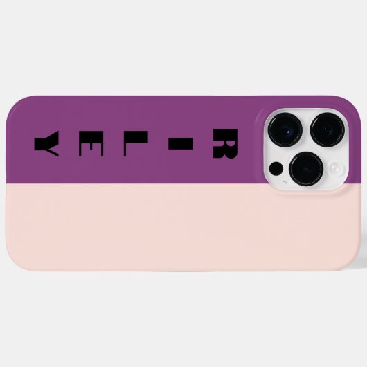 Benutzerdefinierte Rose mit zwei Farbblöcken Rosa Case-Mate iPhone Hülle (Rückseite (Horizontal))