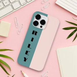 Benutzerdefinierte Rose mit zwei Farbblöcken Rosa  Case-Mate iPhone 14 Pro Max Hülle