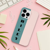 Benutzerdefinierte Rose mit zwei Farbblöcken Rosa  Case-Mate iPhone Hülle