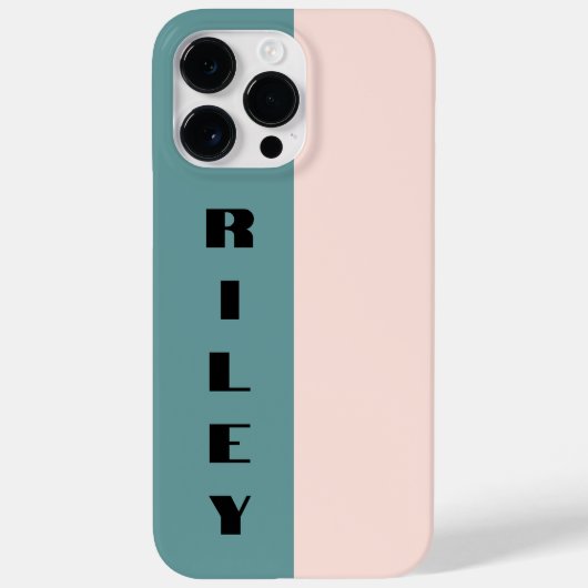 Benutzerdefinierte Rose mit zwei Farbblöcken Rosa  Case-Mate iPhone Hülle (Rückseite)