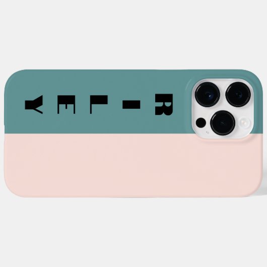 Benutzerdefinierte Rose mit zwei Farbblöcken Rosa  Case-Mate iPhone Hülle (Rückseite (Horizontal))