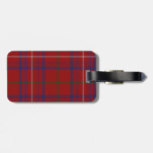 Benutzerdefinierte Rose Tartan Karierte Gepäckmark Gepäckanhänger (Rückseite horizontal)