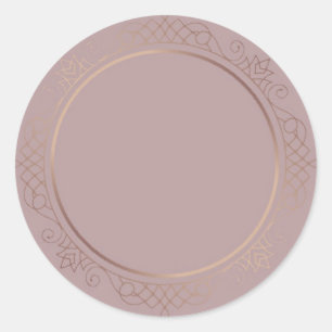 Benutzerdefinierte Roségold-Leer-Vorlage Fügen Sie Runder Aufkleber