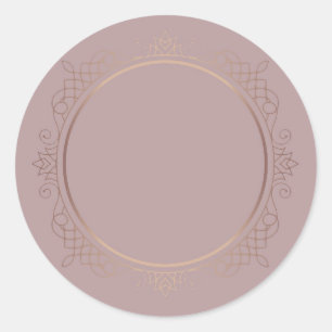 Benutzerdefinierte Roségold Stylisches Design Leer Runder Aufkleber