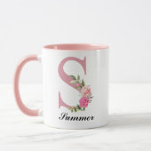 Benutzerdefinierte Rosen Blumen-Tasse Muttertag Ge Tasse (Links)