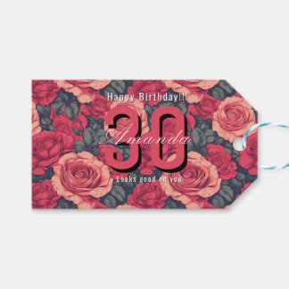Benutzerdefinierte Rosen-Blumen-Überraschung zum G Geschenkanhänger