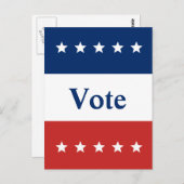 Benutzerdefinierte rot-blaue Textabstimmung Postkarte (Vorne/Hinten)